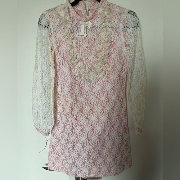 Vintage white dress lace - Picture 3 of 16